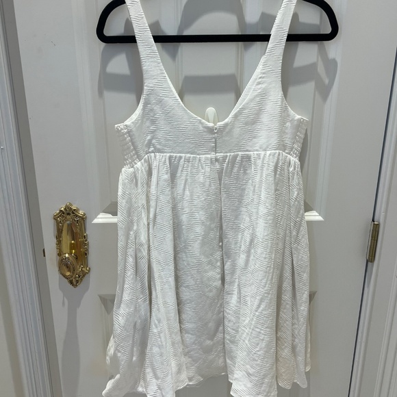 Amanda Uprichard Eloise Textured Mini A-Line Dress Odyssey in White, Size Medium - Picture 2 of 5